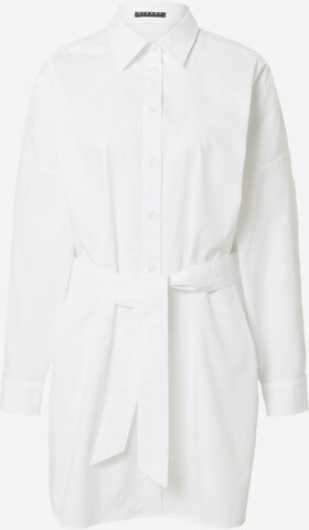 Robe-chemise Sisley en blanc : devant