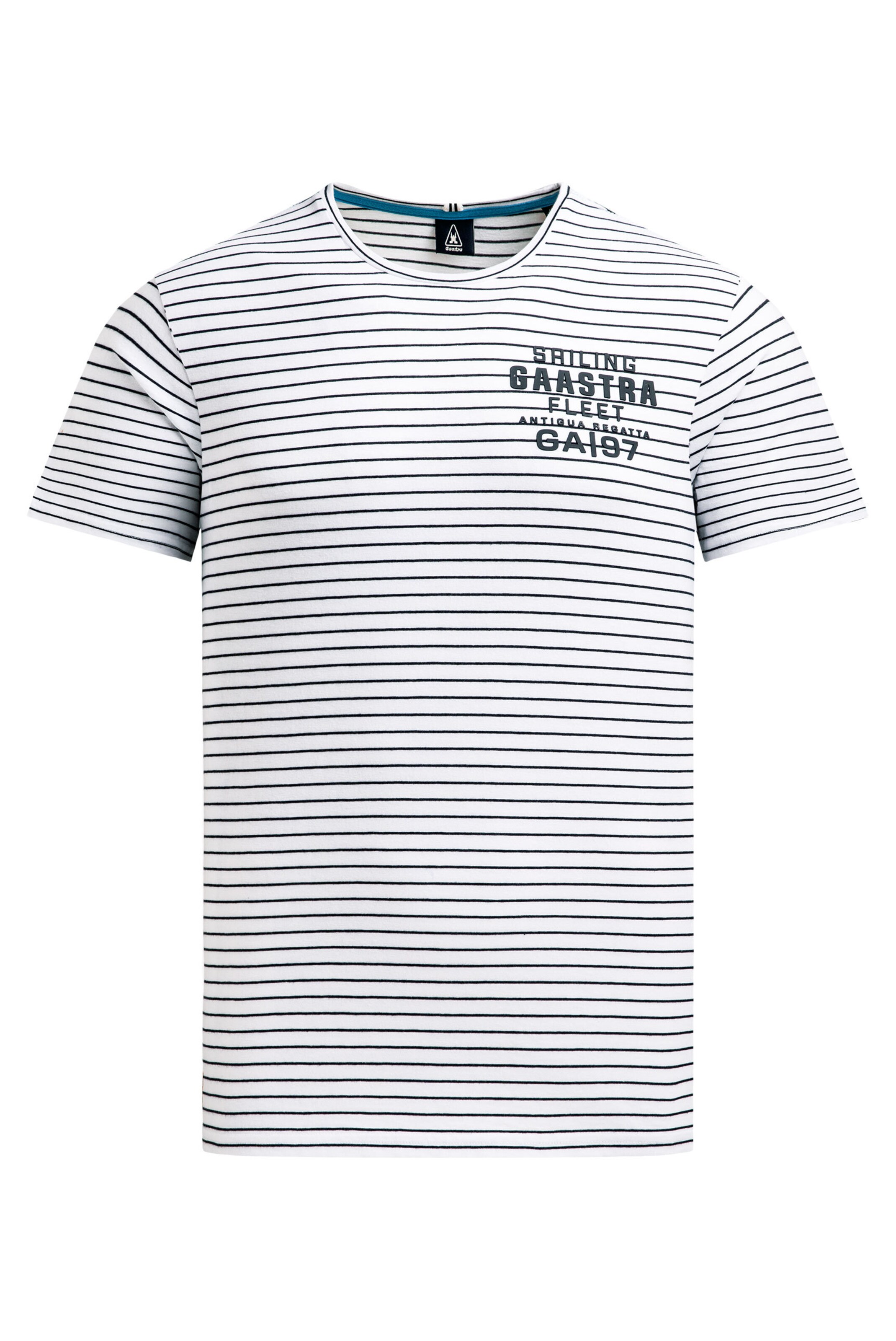 Gaastra T-Shirt Rundhals mit Rubber Artwork in Weiß: Vorderseite