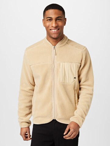 Kronstadt Fleece Jacket 'Kayson' in Beige: front