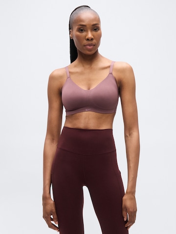 NIKE Bustier Sport bh 'ALATE MINIMALIST' in Lila: voorkant