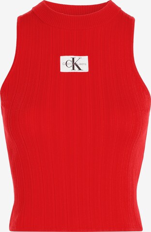 Calvin Klein Jeans Knitted Top in Red: front