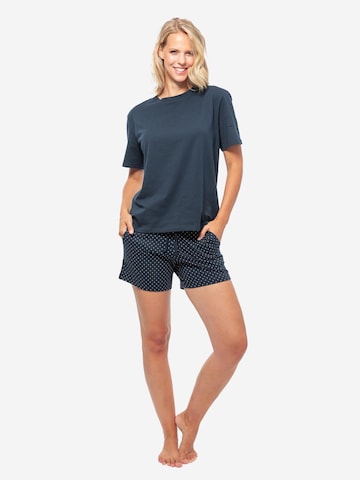 SCHIESSER Pyjama 'Cotton' in Blauw