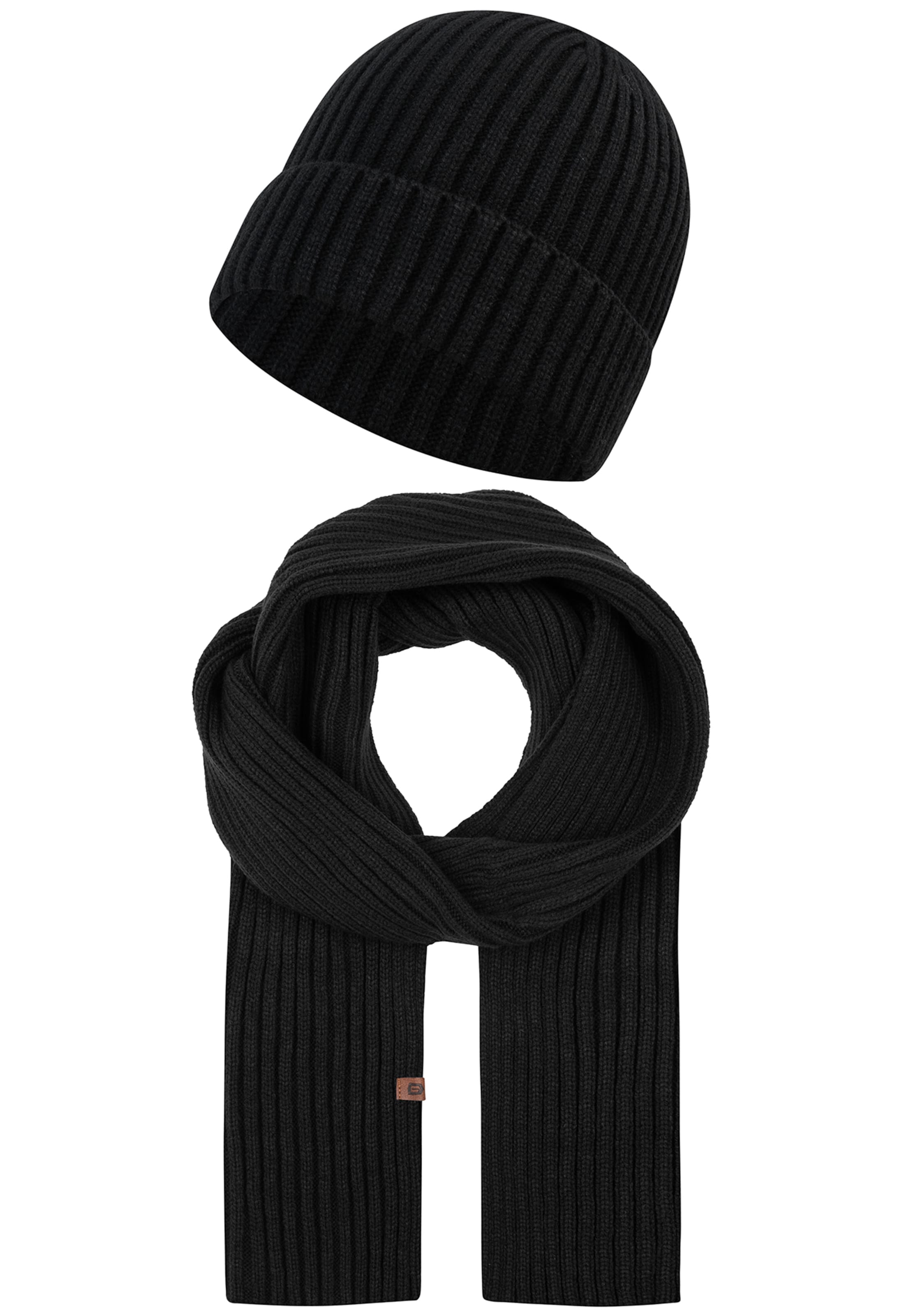 INDICODE JEANS Beanie 'Geyser' in Black: front