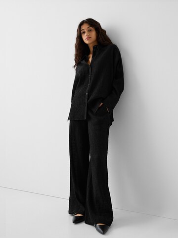 Bershka Wide leg Trousers in Black