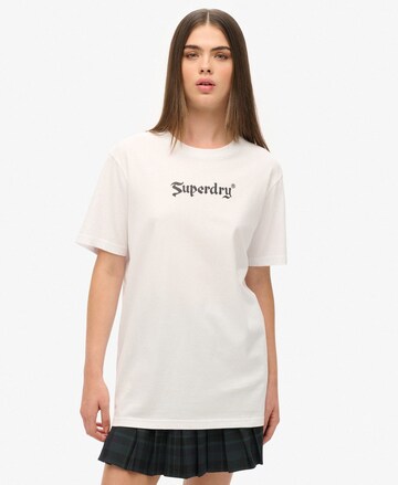 T-shirt Superdry en blanc : devant