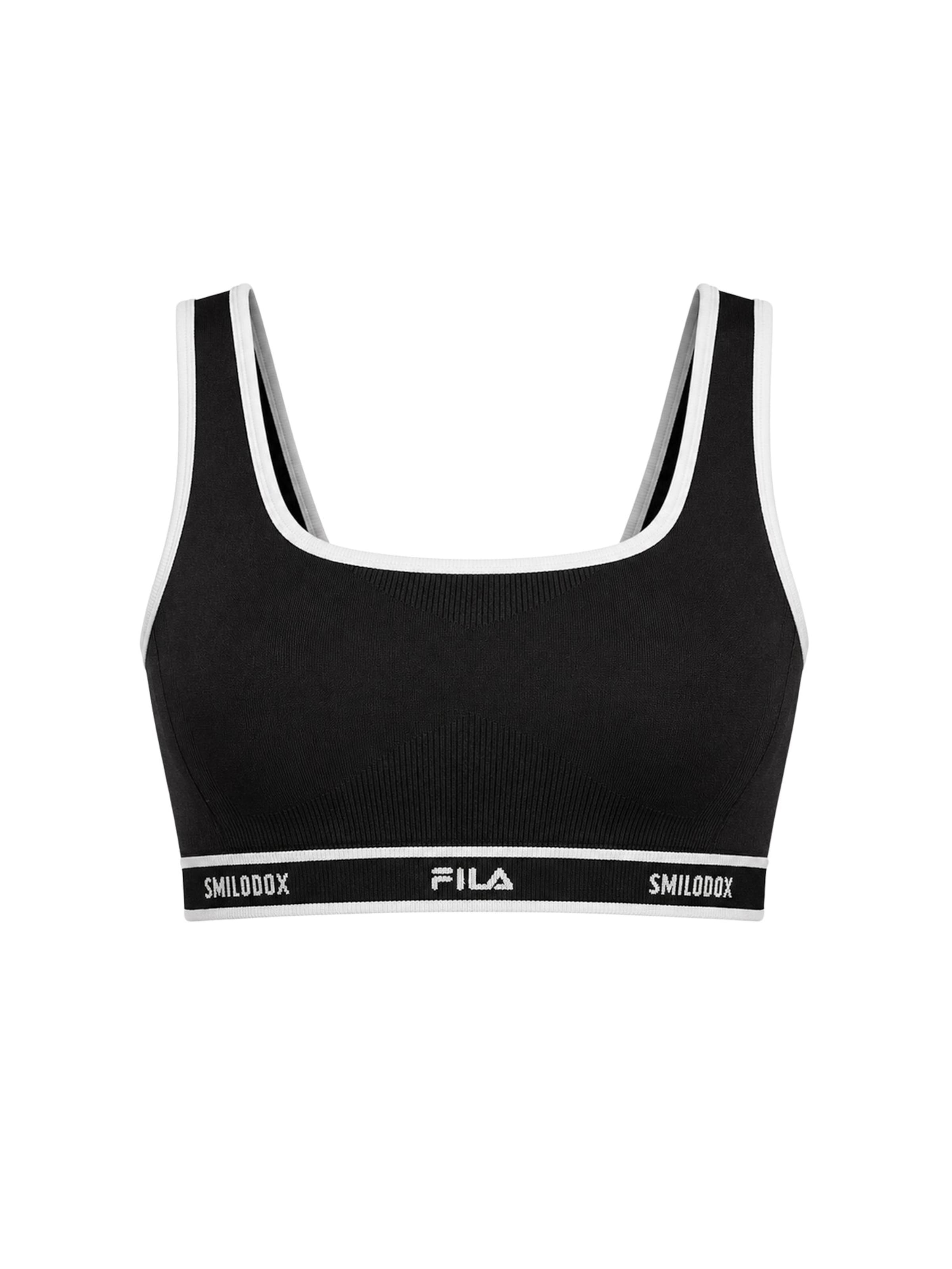 Bustier Soutien-gorge de sport 'Noli' Smilodox en noir : devant
