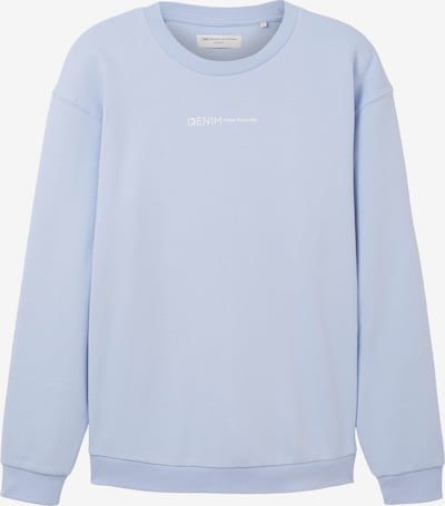 TOM TAILOR DENIM Sweatshirt in himmelblau / weiß, Produktansicht
