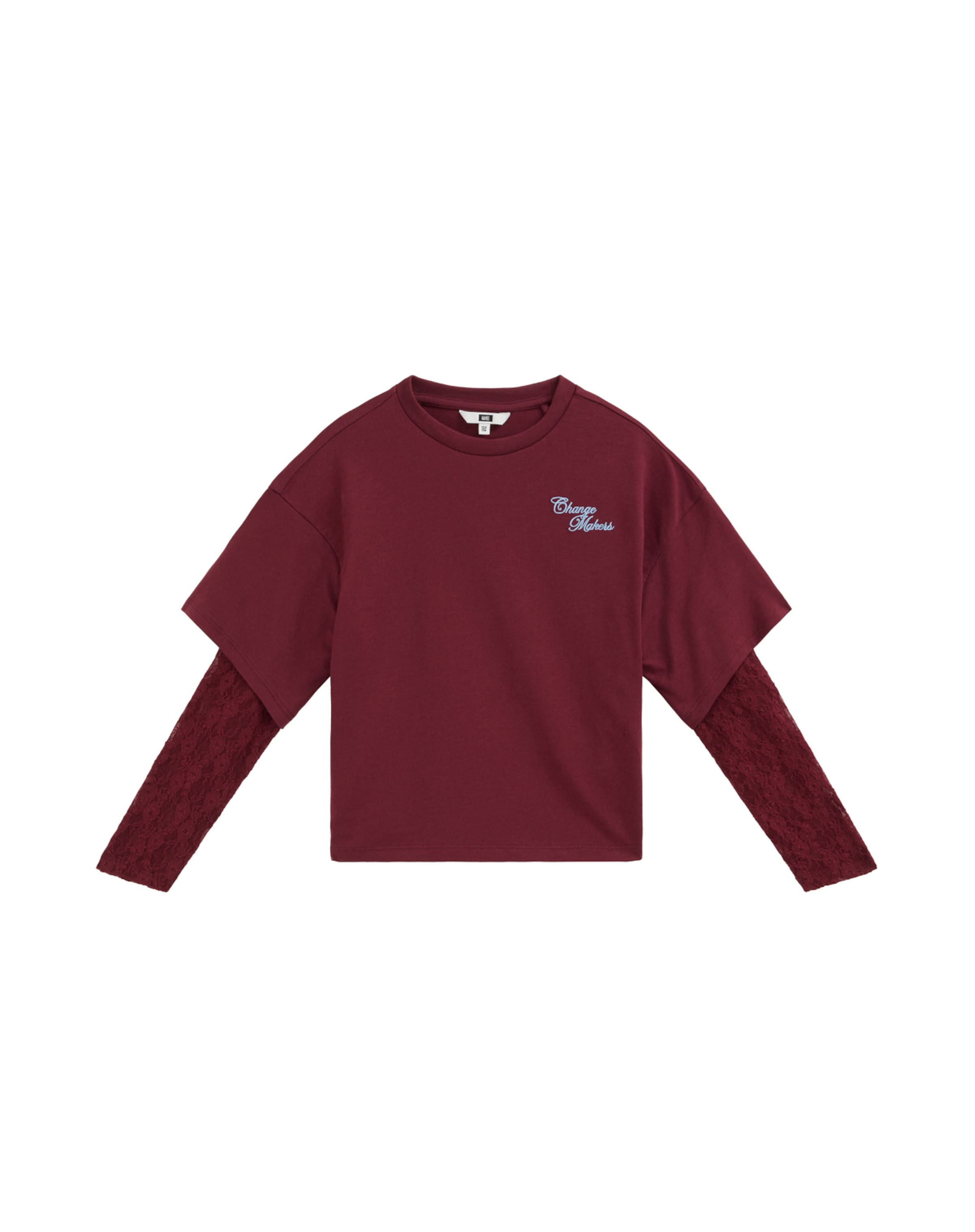 WE Fashion Shirt in Rood: voorkant