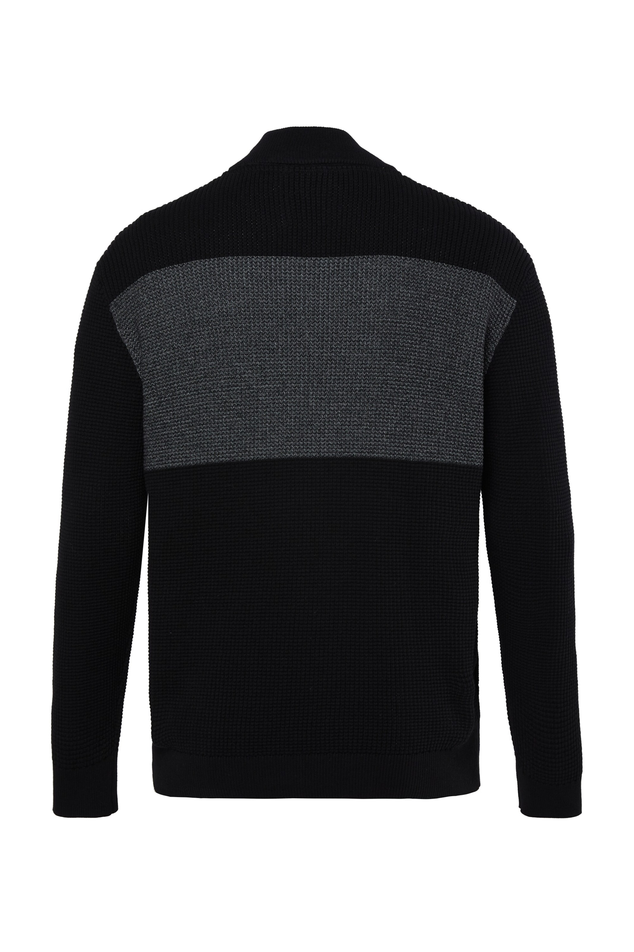Men Plus Gebreid vest in Zwart