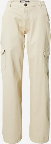 Urban Classics Wide leg Cargo Jeans in Beige: front