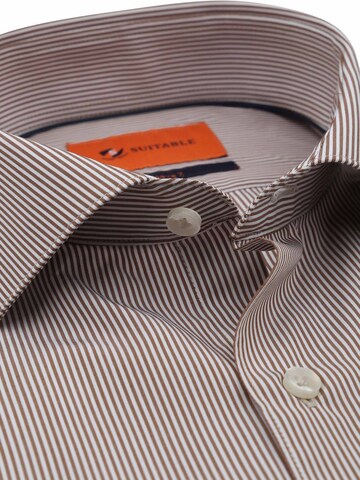 Suitable Slim fit Button Up Shirt in Brown