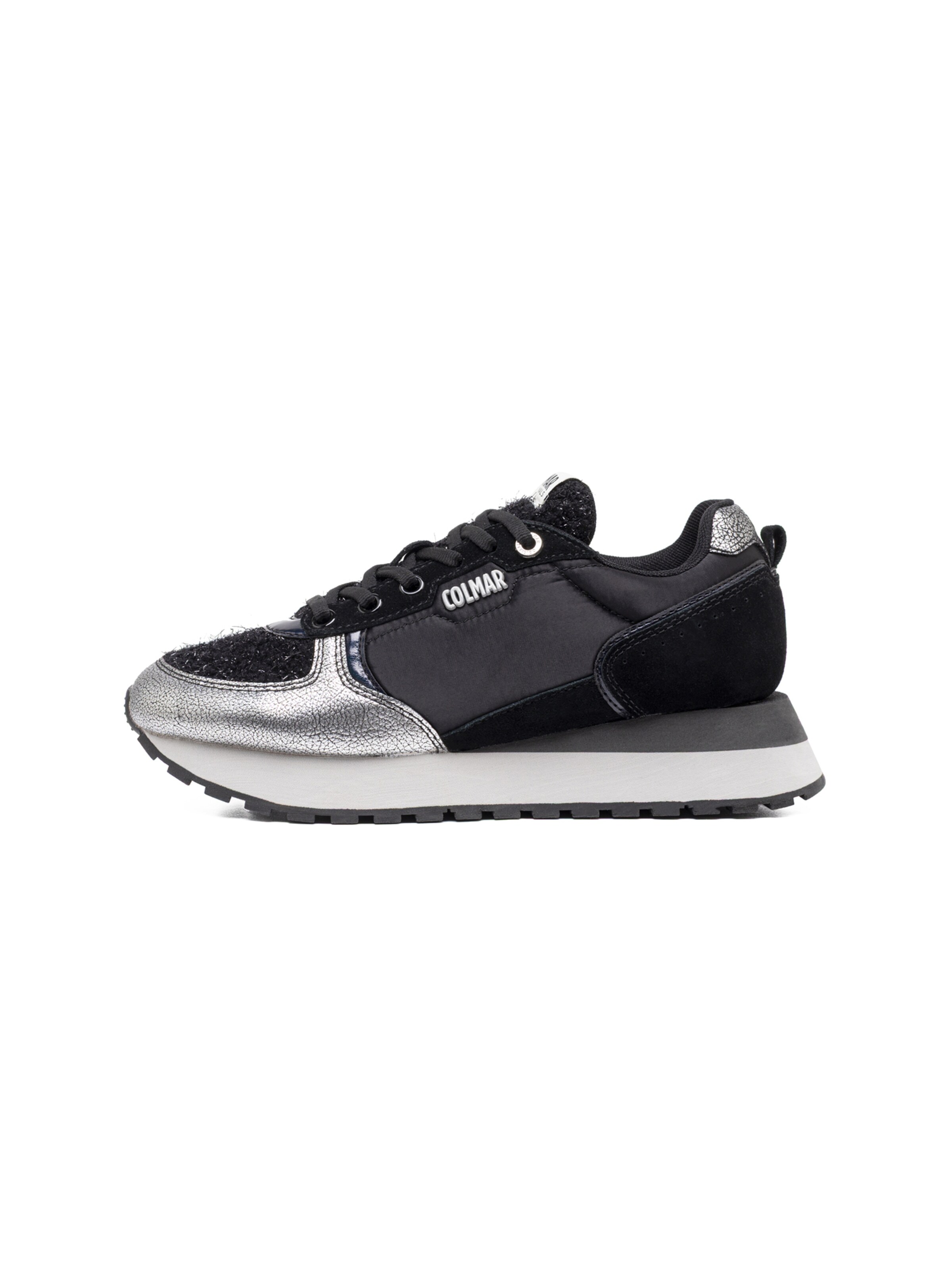 Baskets basses 'Travis Sparkle' Colmar en noir : devant