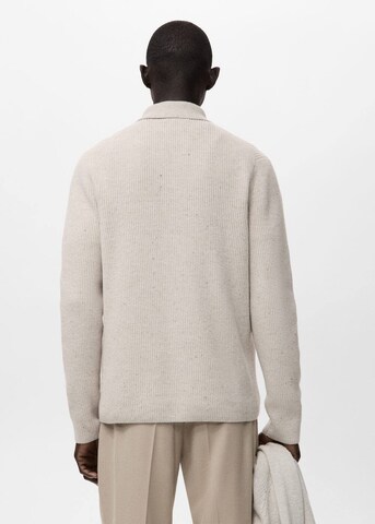 MANGO MAN Strickjacke 'Dina' in Grau