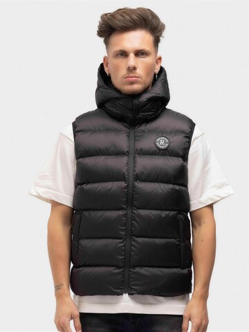 Richesse Vest 'Manchester Black Bodywarmer' in Black: front