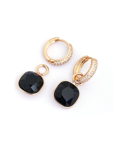 Secret Stones Ohrringe '2in1 black perfection' in Gold: Vorderseite