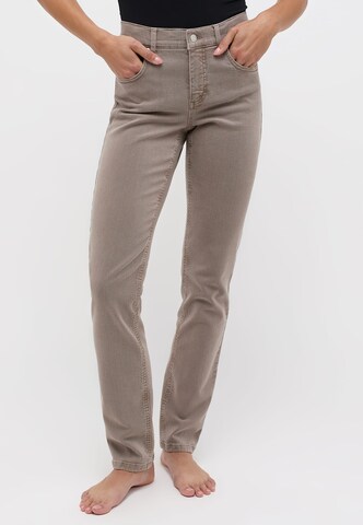 Angels Slimfit Jeans in Bruin: voorkant