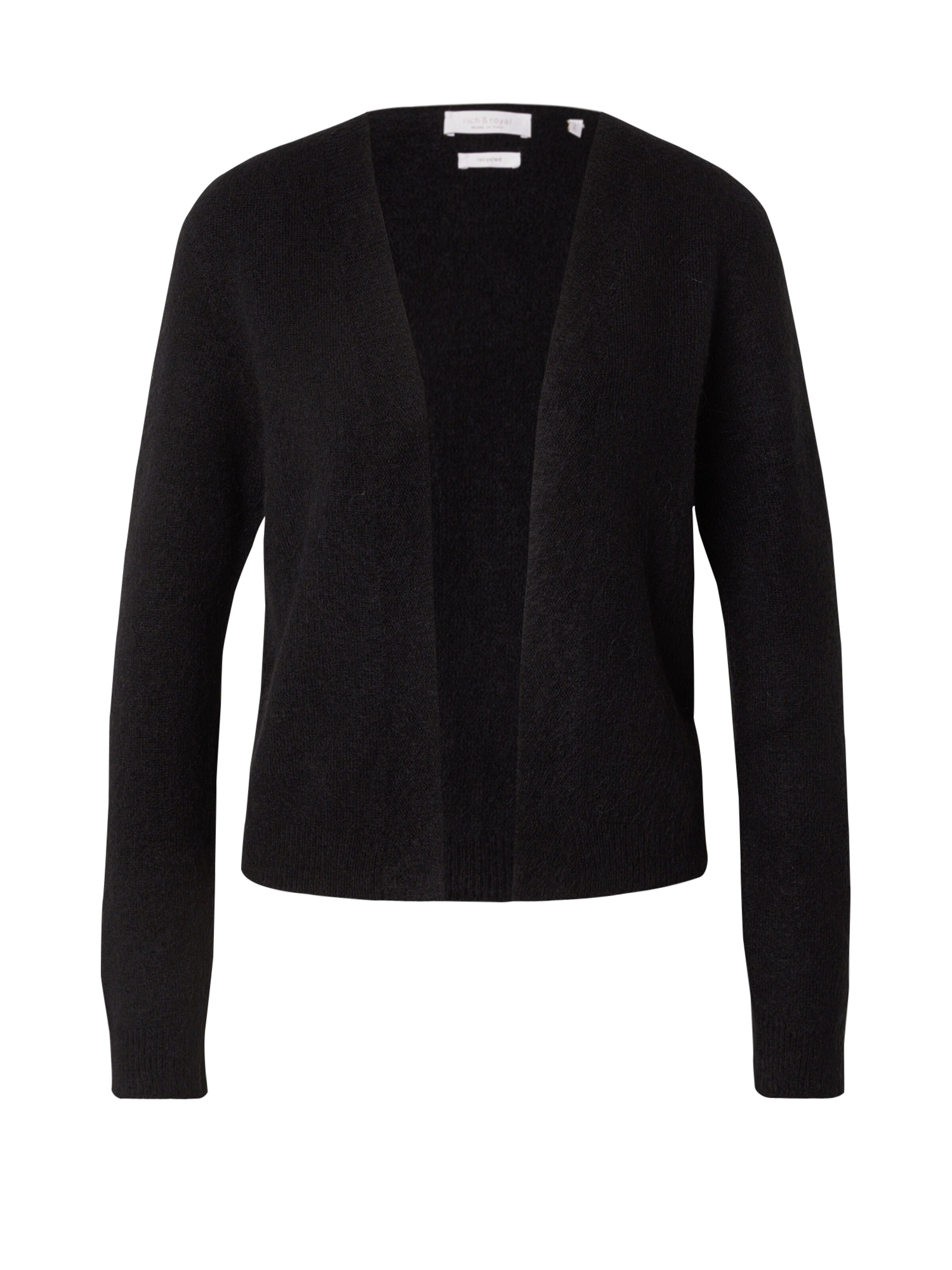 Rich & Royal Knit cardigan in Black: front
