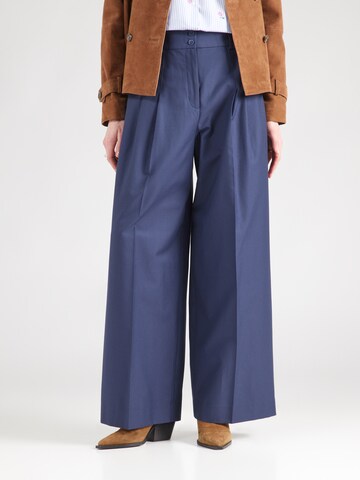 Wide leg Pantaloni con pieghe di & Other Stories in blu: frontale