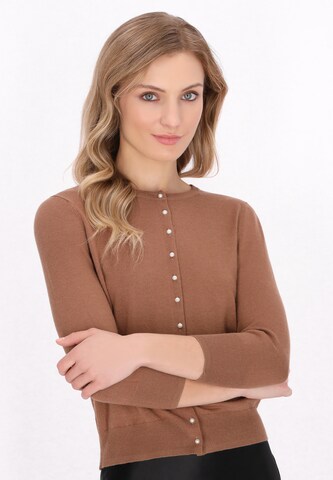 DreiMaster Klassik Knit cardigan in Beige: front
