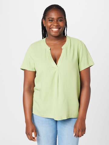 Vero Moda Curve Shirt 'Mymilo' in Groen: voorkant