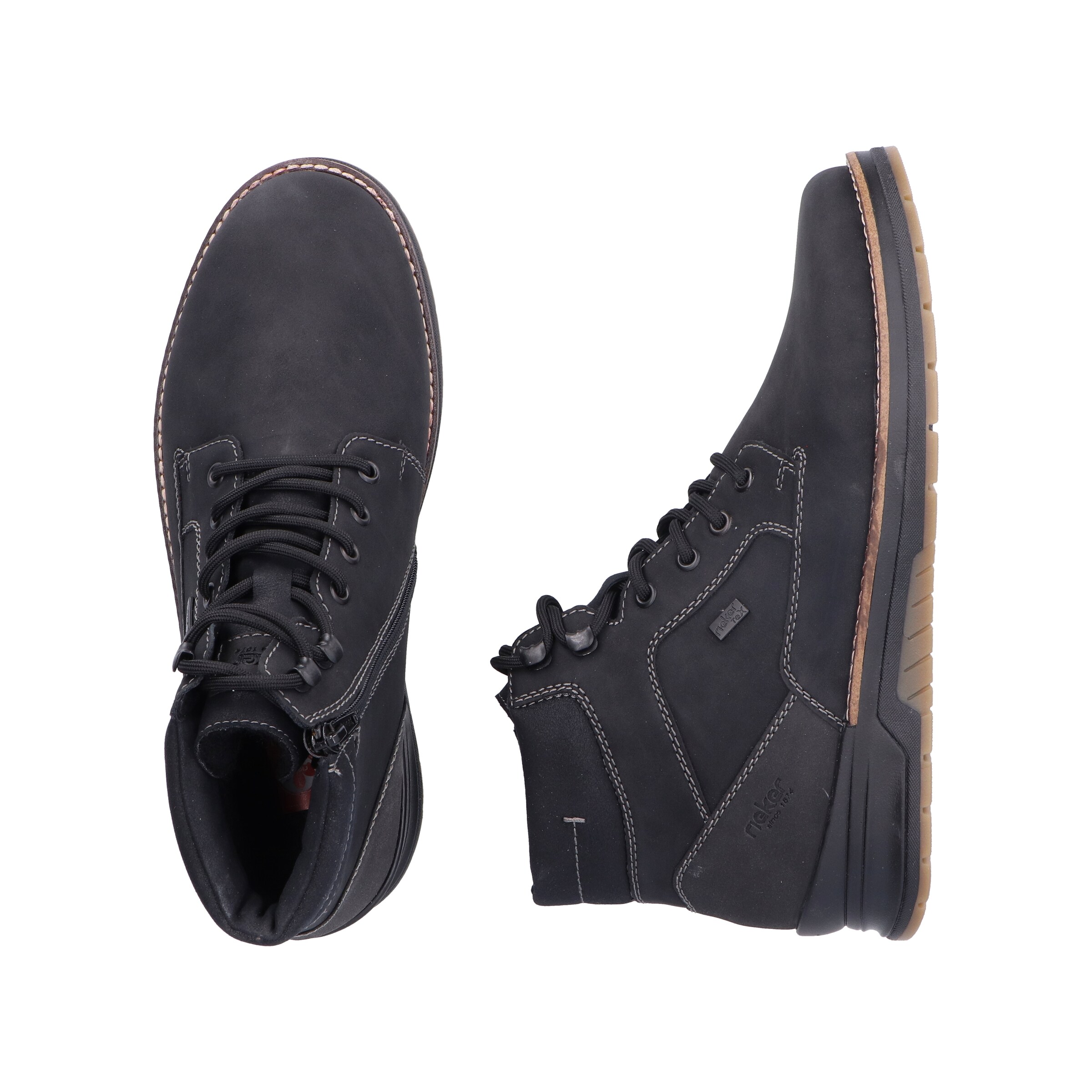 Bottines à lacets Rieker en noir