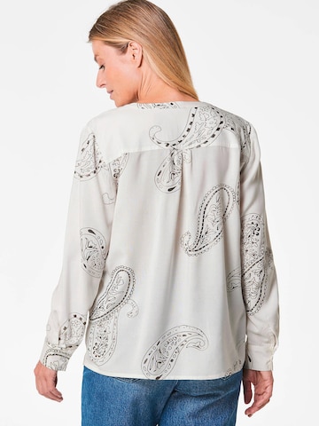 Goldner Bluse in Weiß