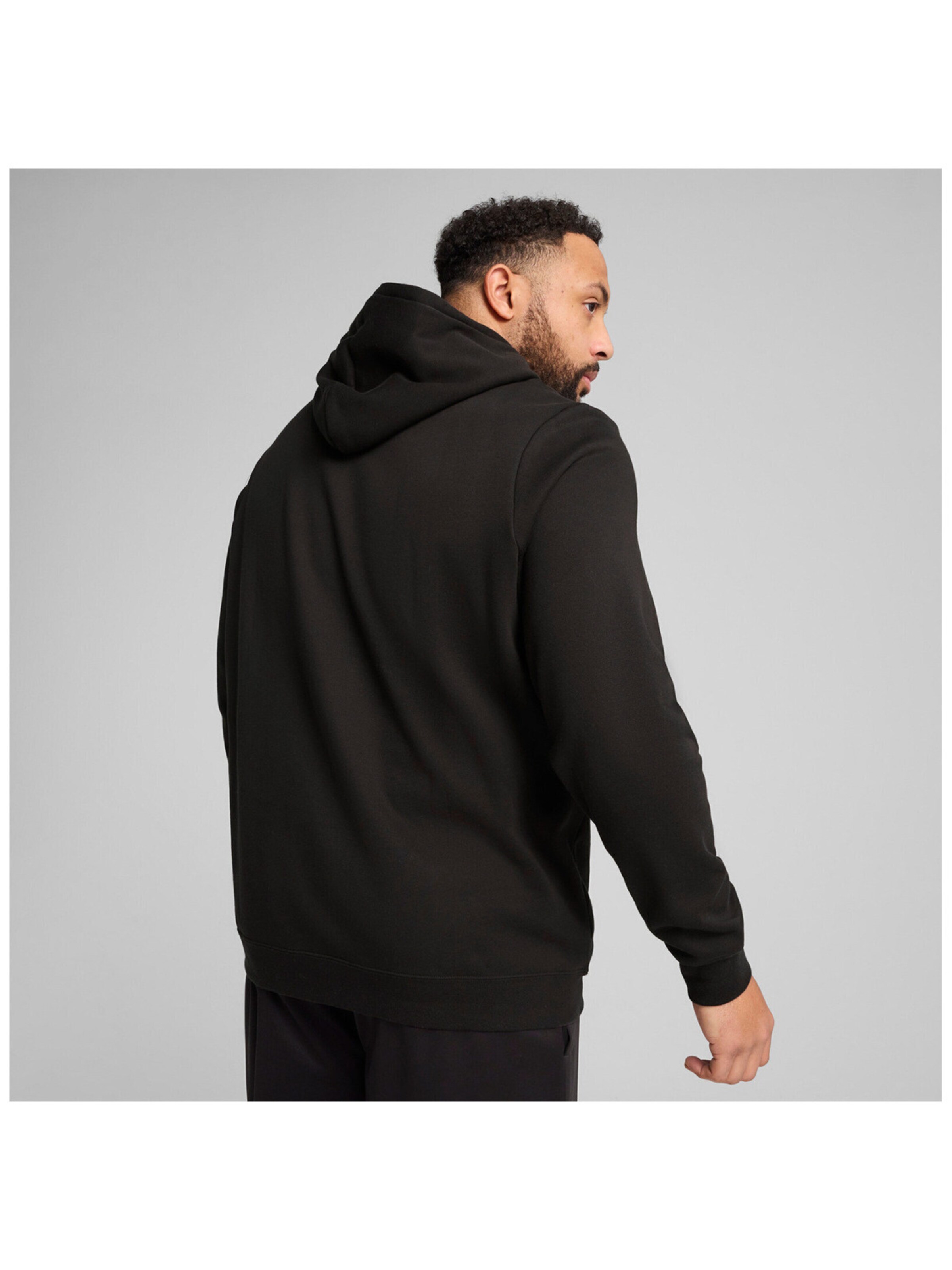 Giacca di felpa 'Puma Ess No. 1 Logo Hoodie Fl' di PUMA in nero