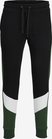 JACK & JONES Tapered Pants in Black: front