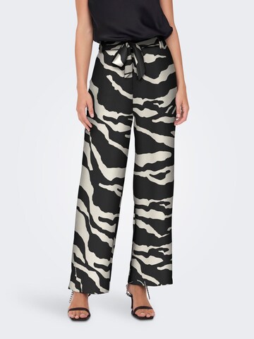 ONLY Wide Leg Bukser i sort: forside