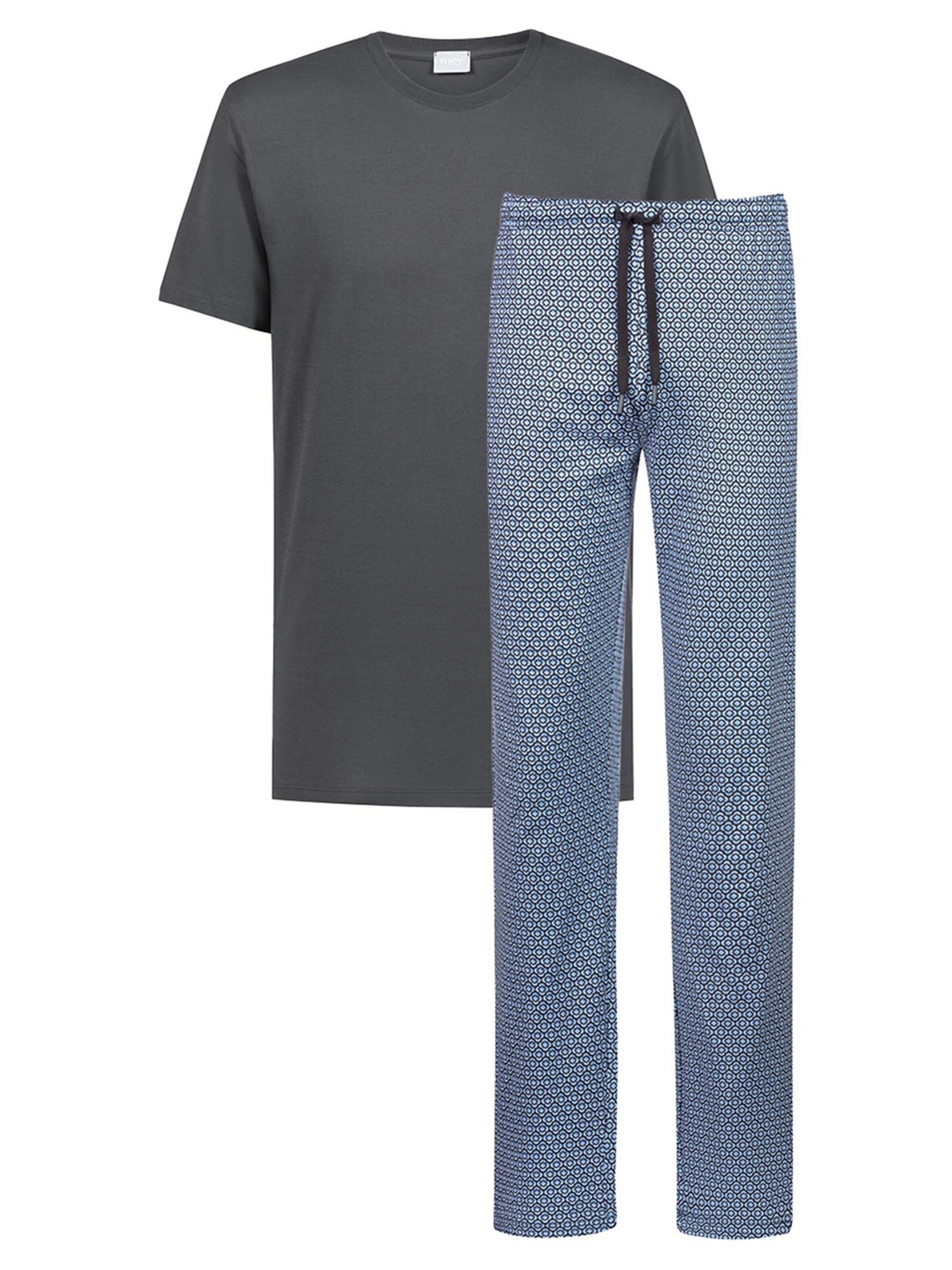 Mey Pyjama kurz 'Round Geo'‌‌‌‌‌‌‌‌‌ in Grau: Vorderseite