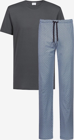 Mey Pyjama kurz 'Round Geo' in Grau: Vorderseite