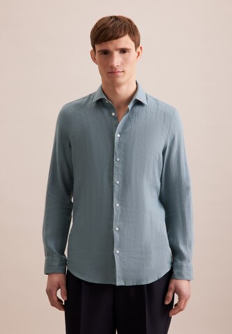 SEIDENSTICKER Slim fit Business shirt in Grey: front