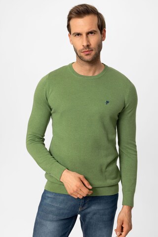 DENIM CULTURE Sweater 'LEVIN' in Green: front
