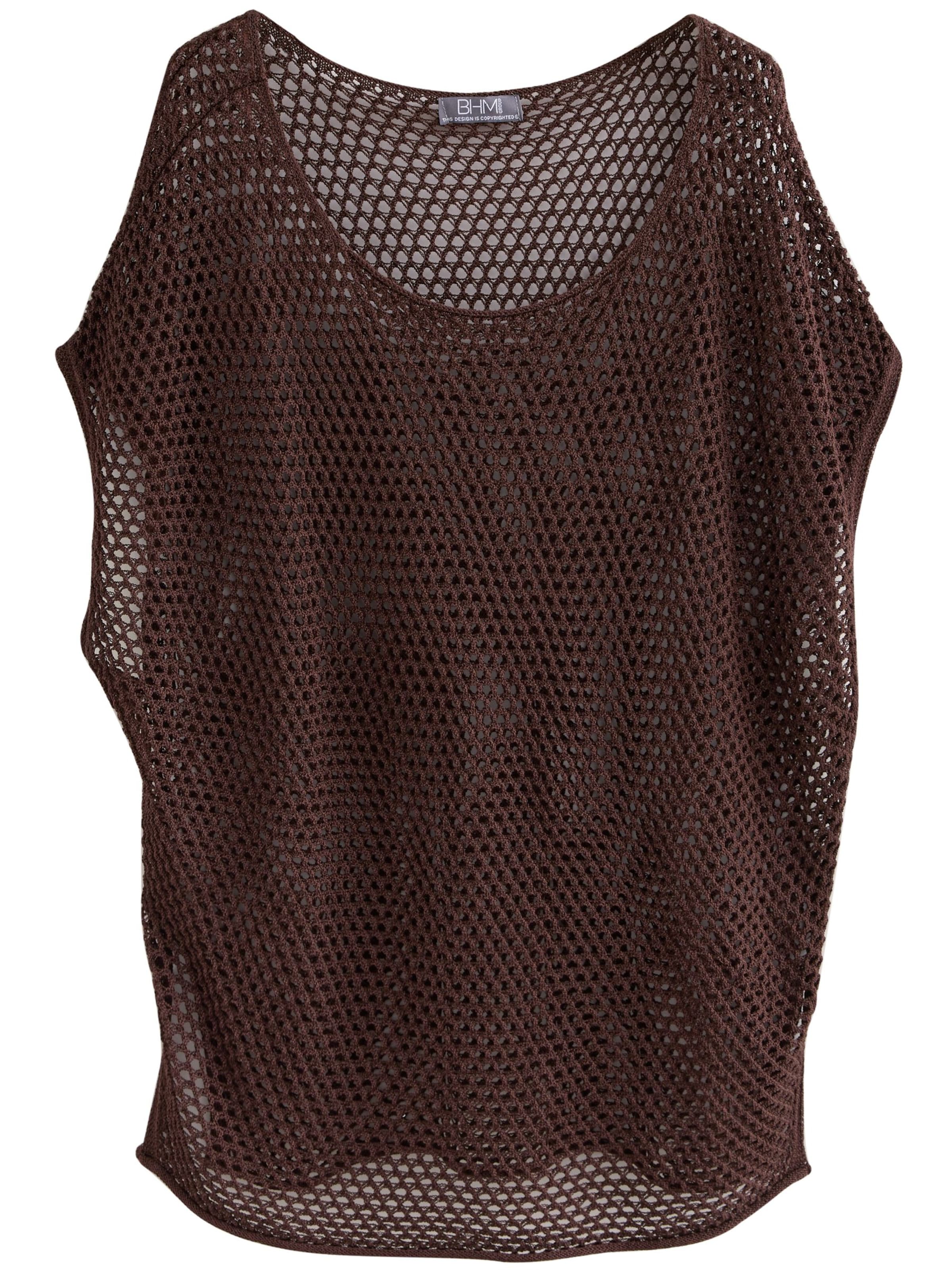 Next Пуловер в кафяво: отпред