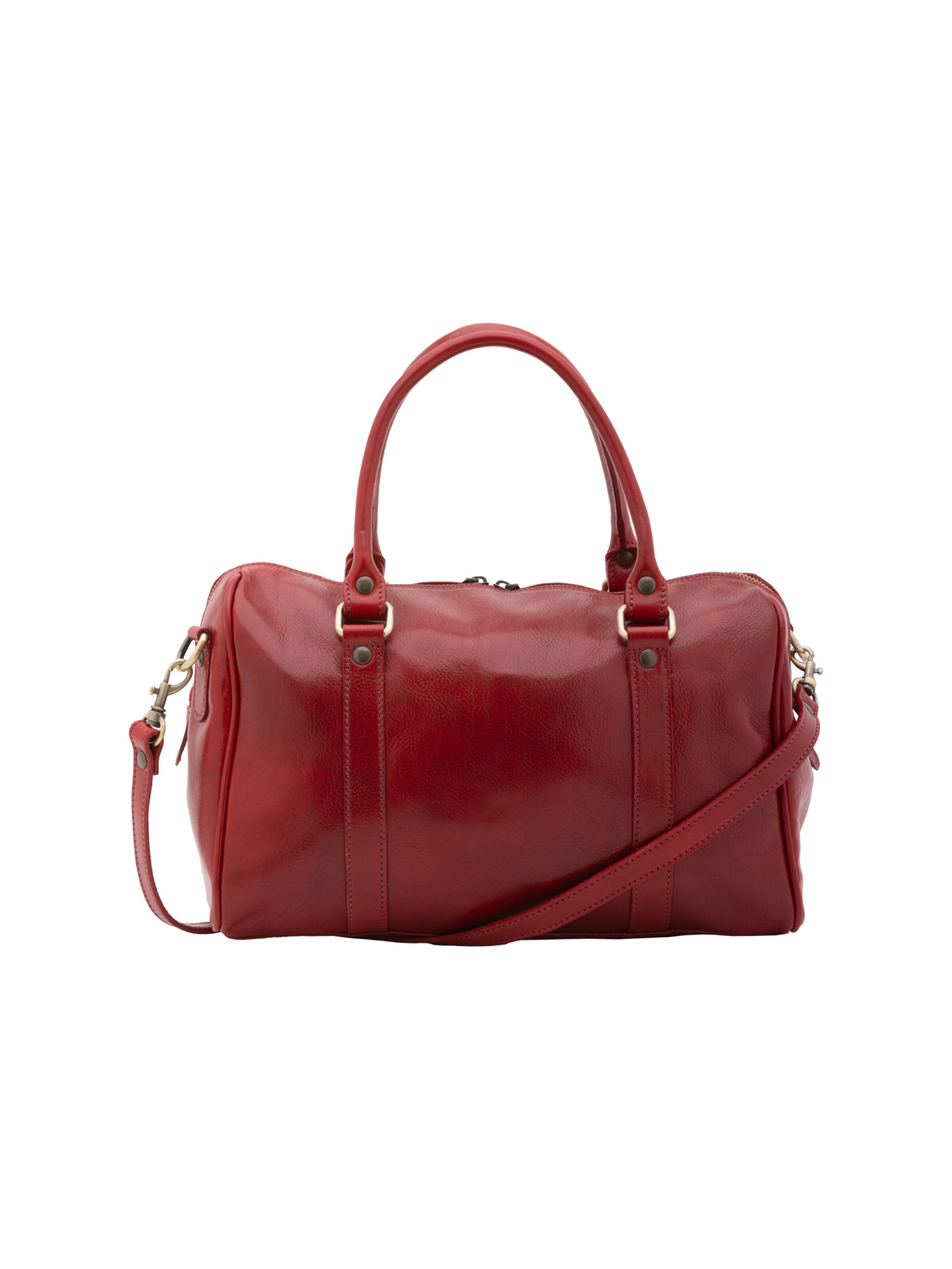 Borsa da viaggio 'Borsa a Bauletto Donna Pelle Vacchetta - Tracolla Rimovibile' di I Fratelli in rosso