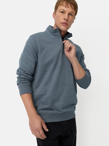 CAMEL ACTIVE Sweatshirt mit Troyerkragen in Blau