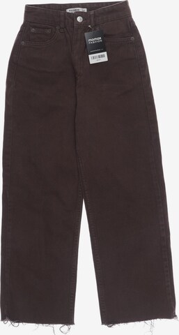 Pull&Bear Pants in XXS in Brown: front