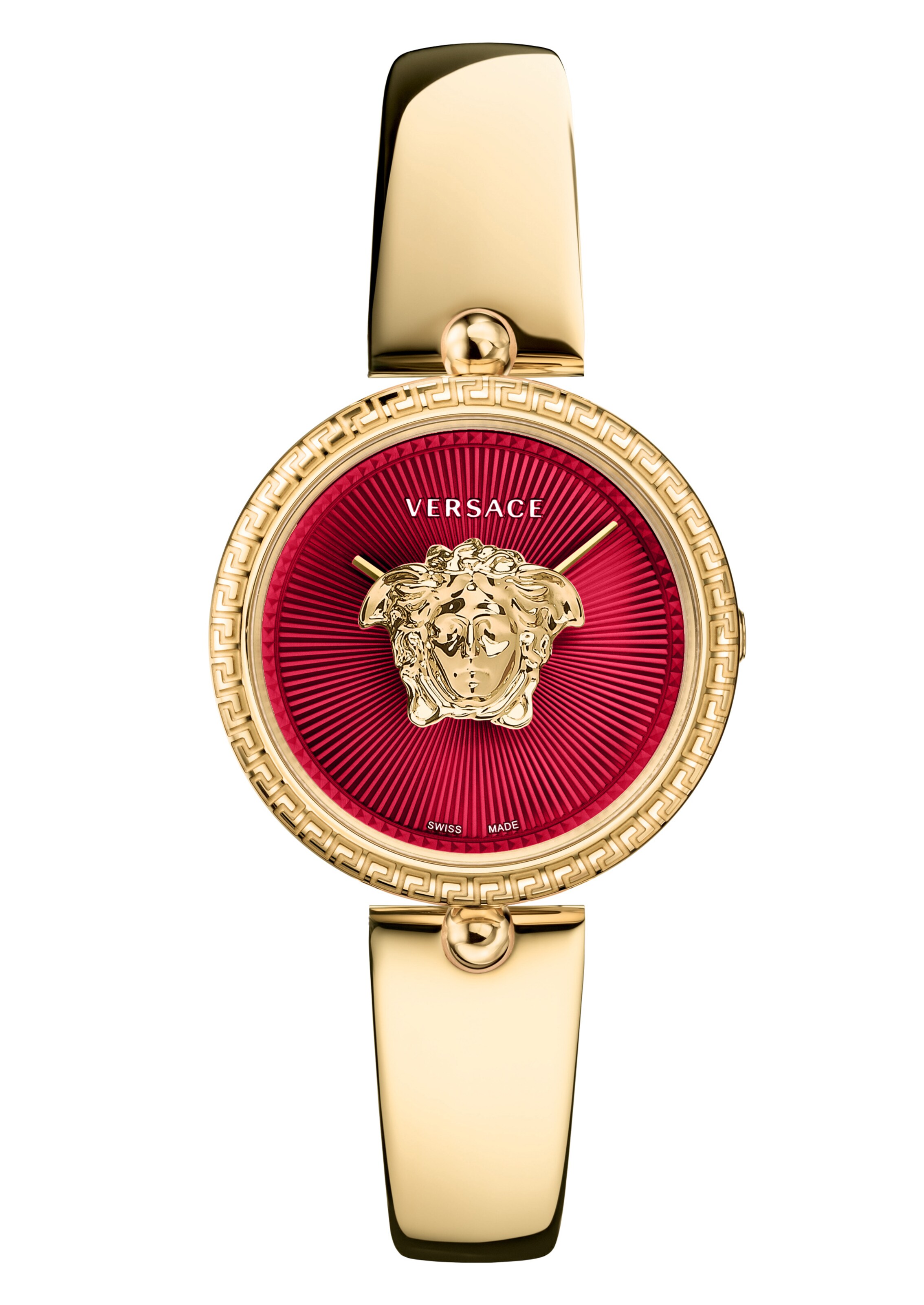 VERSACE Analog watch in One Size in Gold / Blood red, Item view