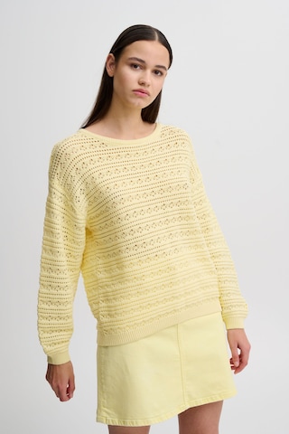 ICHI Sweater 'MARION' in Yellow: front