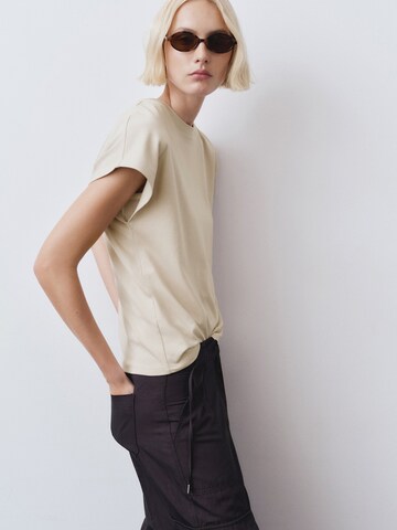 MANGO Shirt 'SEVILLA' in Beige: voorkant