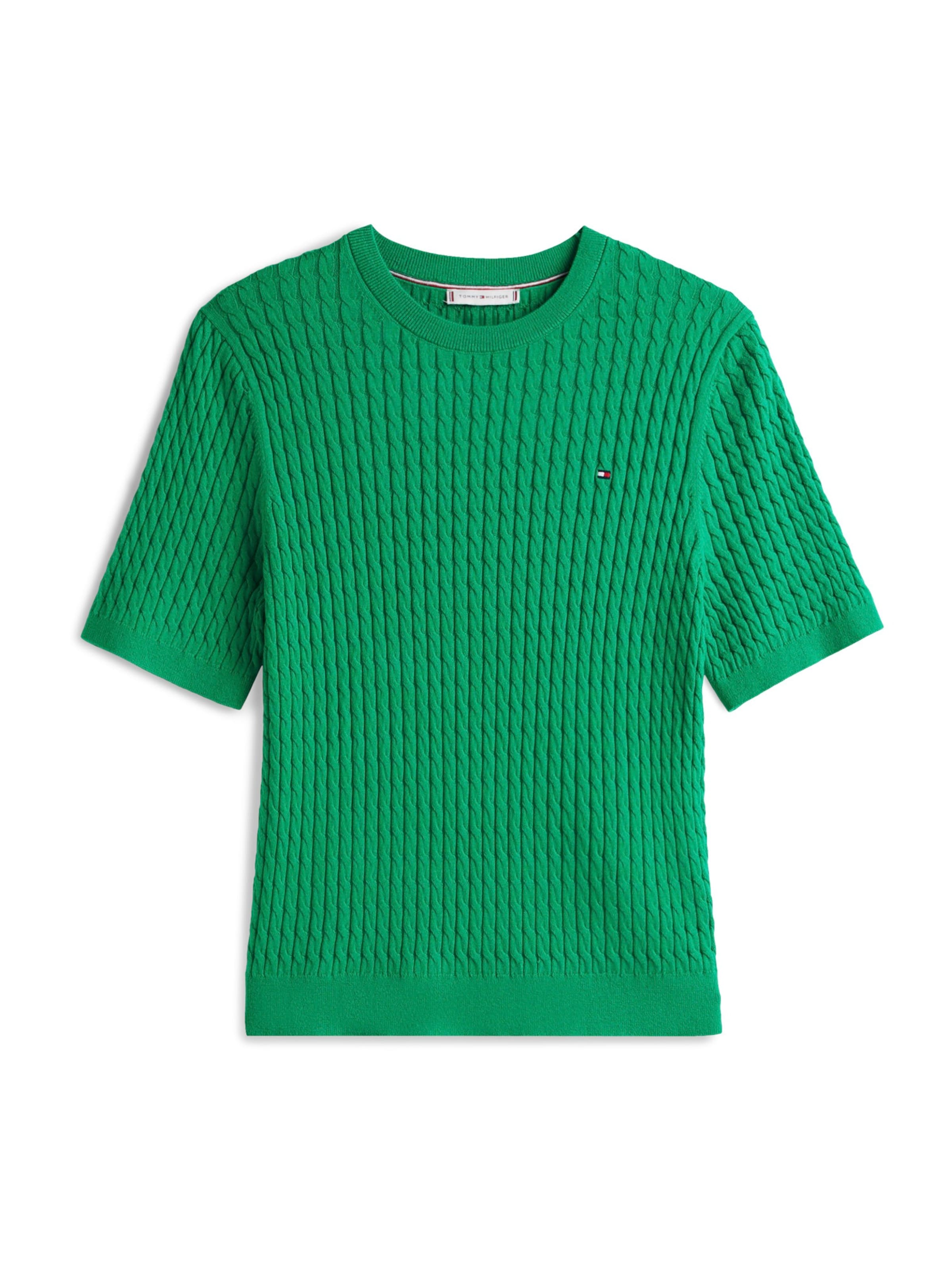 Tommy Hilfiger Curve Pullover in Grün: Vorderseite