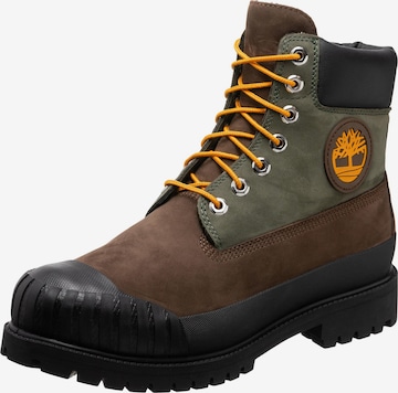 Bottines à lacets TIMBERLAND en marron : devant