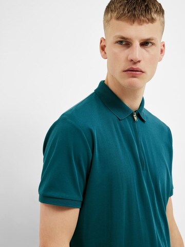 žalia SELECTED HOMME Marškinėliai 'Fave'