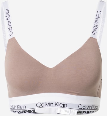 Calvin Klein Underwear Podprsenka – béžová: přední strana