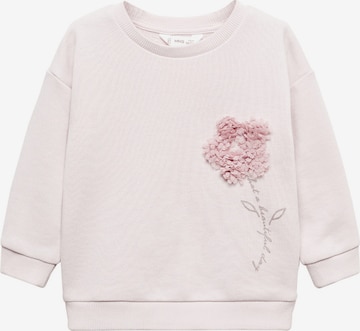 MANGO KIDSSweater majica 'Flor' - ljubičasta boja: prednji dio
