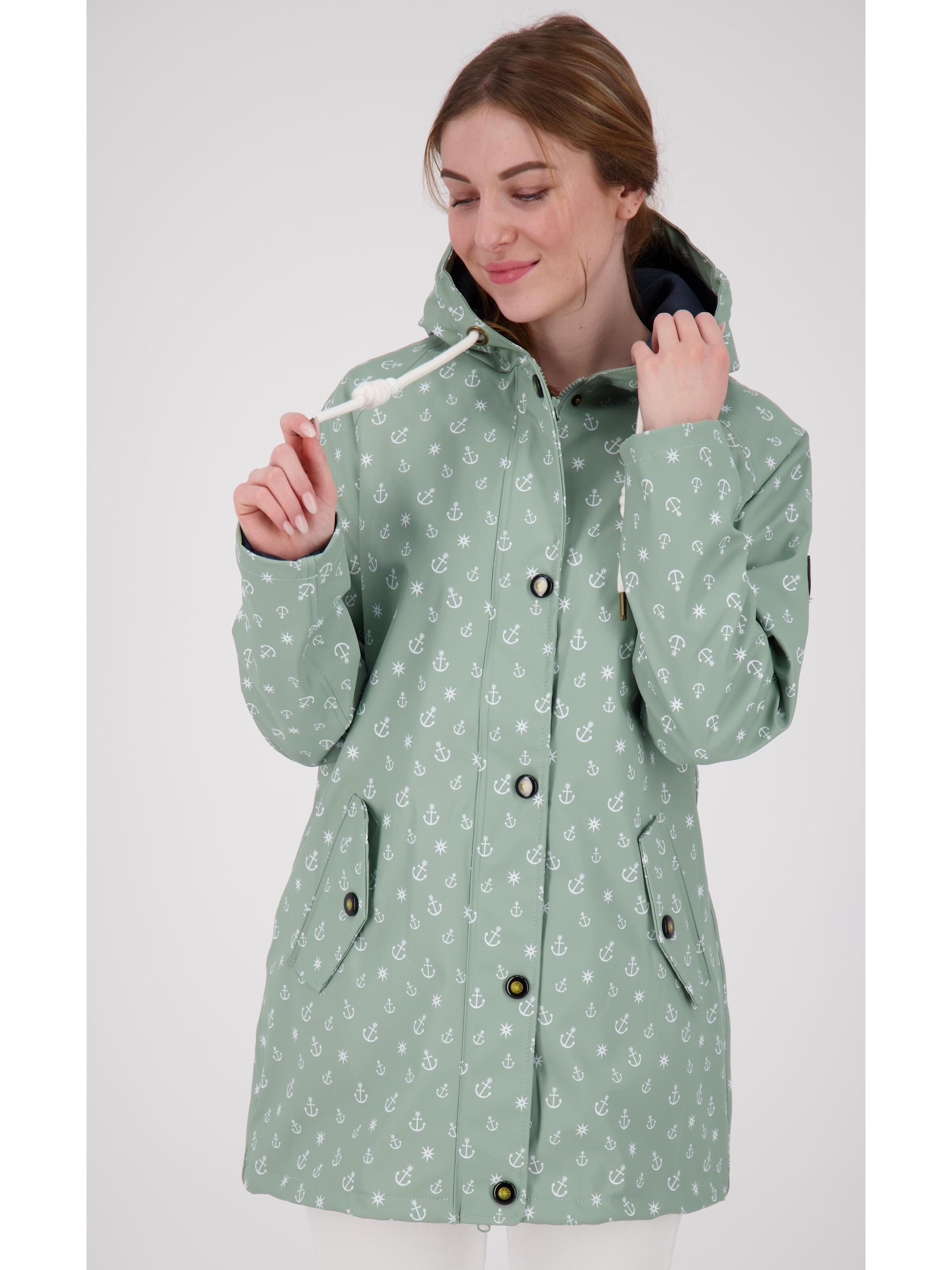 ankerglut Outdoorjas 'Friesennerz ANKERGLUTWOLKE WMN' in Grijs: voorkant