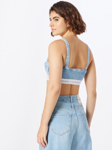 Calvin Klein Jeans Bustier Top in Blau