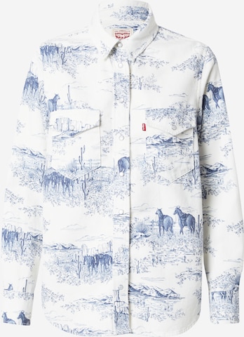 LEVI'S ® Blouse 'Iconic Western' in Wit: voorkant
