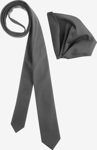 BRUNO BANANI Set: Krawatte mit Einstecktuch in Grau: predná strana