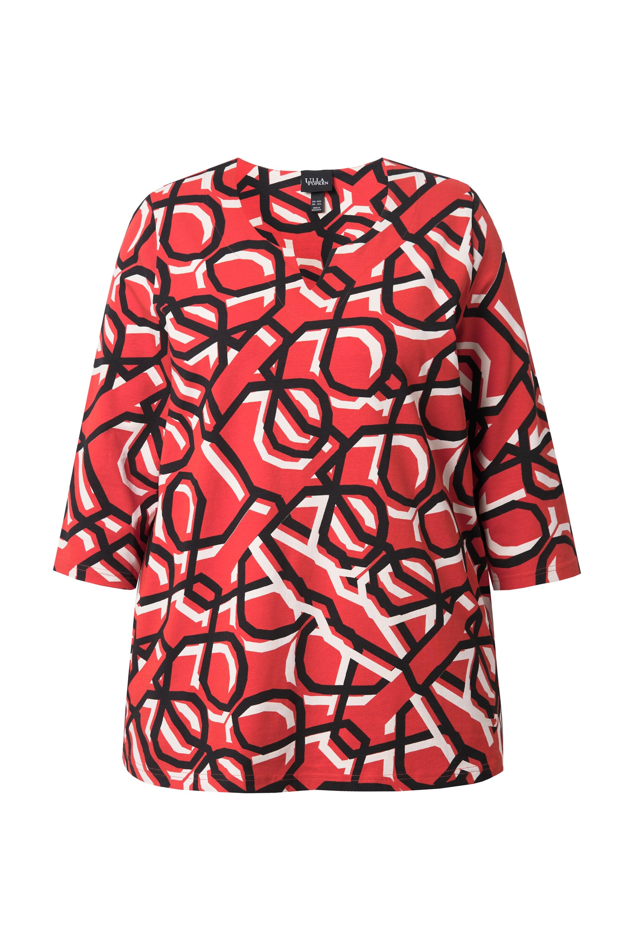 Ulla Popken Shirt in Rood: voorkant